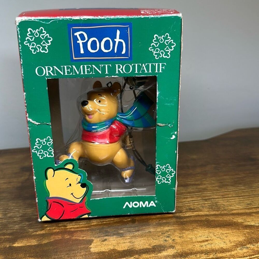 Vintage 80s 1987 NOMA Winnie The Pooh Rotating Ornament